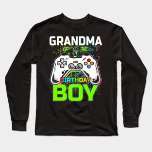 Gaming Video Gamer Grandma Of The Birthday Boy Long Sleeve T-Shirt